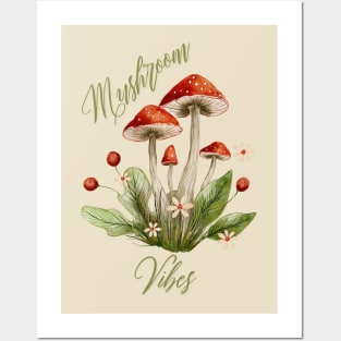 Mushroom Themed Design Posters and Art